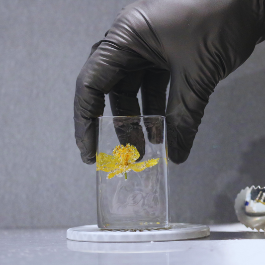 Garnished and Stamped Ice